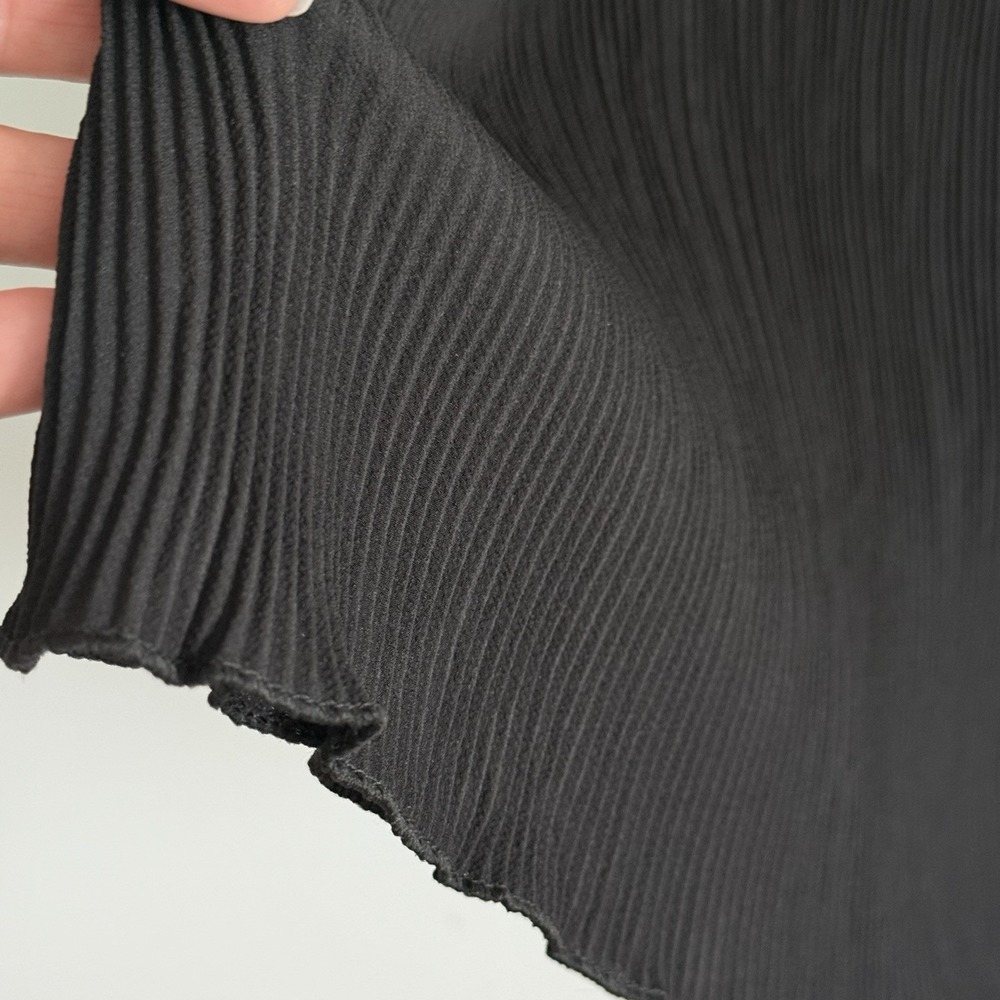 Lapis Pleated Skirt Opera Poetcore Woman L Black Pull on Chic Event Old Money - Picture 3 of 7
